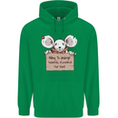 Hungry Mouse Childrens Kids Hoodie Irish Green