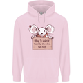 Hungry Mouse Childrens Kids Hoodie Light Pink