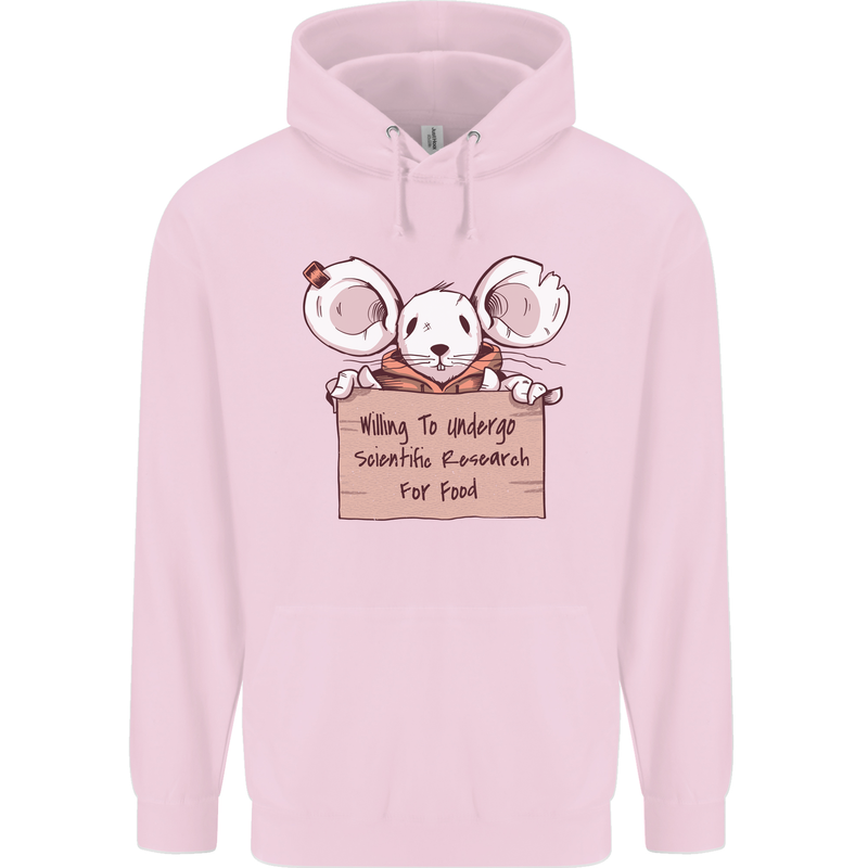 Hungry Mouse Childrens Kids Hoodie Light Pink