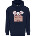 Hungry Mouse Childrens Kids Hoodie Navy Blue