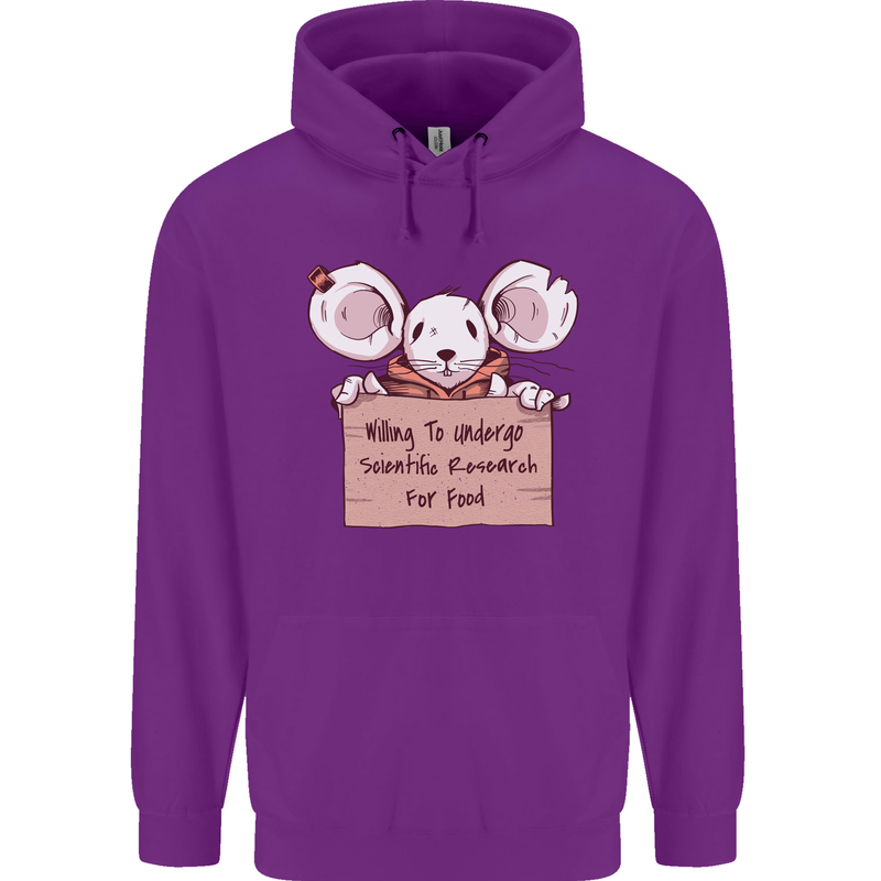 Hungry Mouse Childrens Kids Hoodie Purple