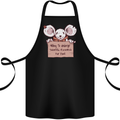 Hungry Mouse Cotton Apron 100% Organic Black