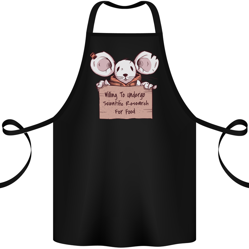 Hungry Mouse Cotton Apron 100% Organic Black
