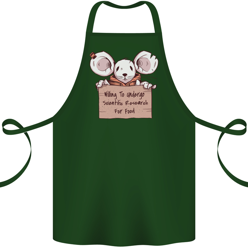 Hungry Mouse Cotton Apron 100% Organic Forest Green
