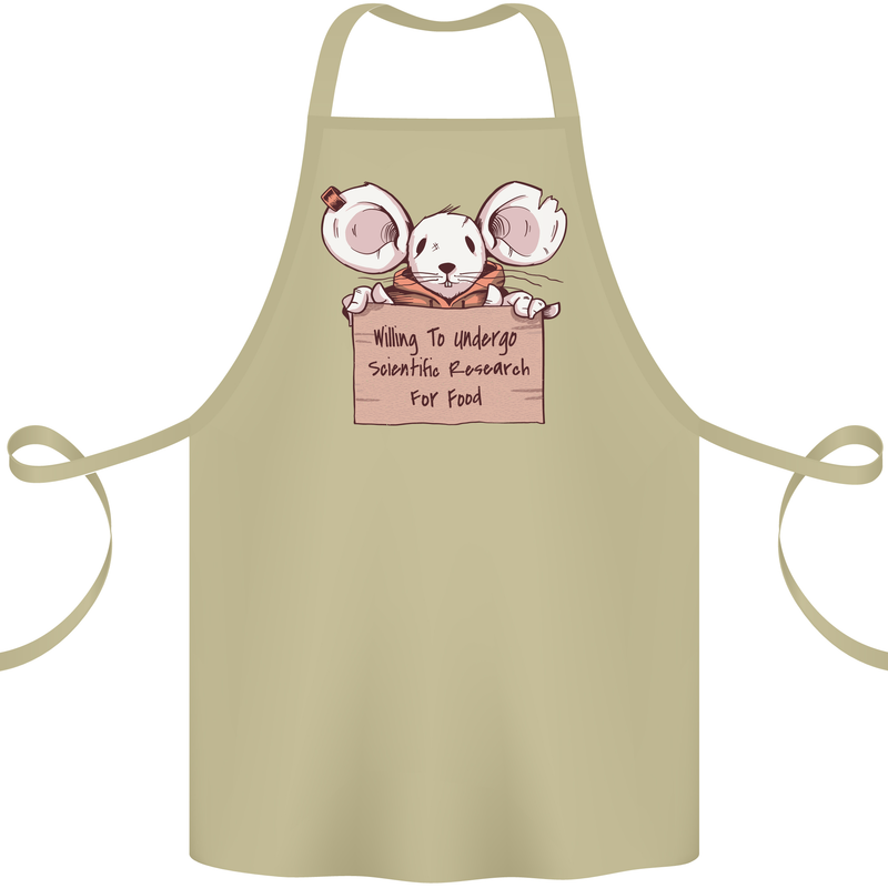 Hungry Mouse Cotton Apron 100% Organic Khaki