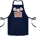 Hungry Mouse Cotton Apron 100% Organic Navy Blue