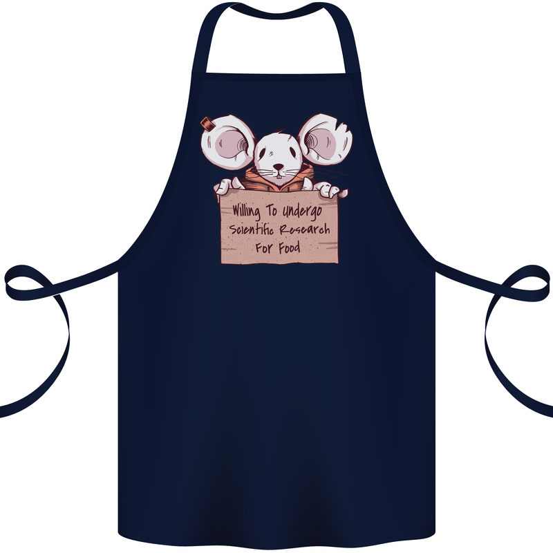 Hungry Mouse Cotton Apron 100% Organic Navy Blue