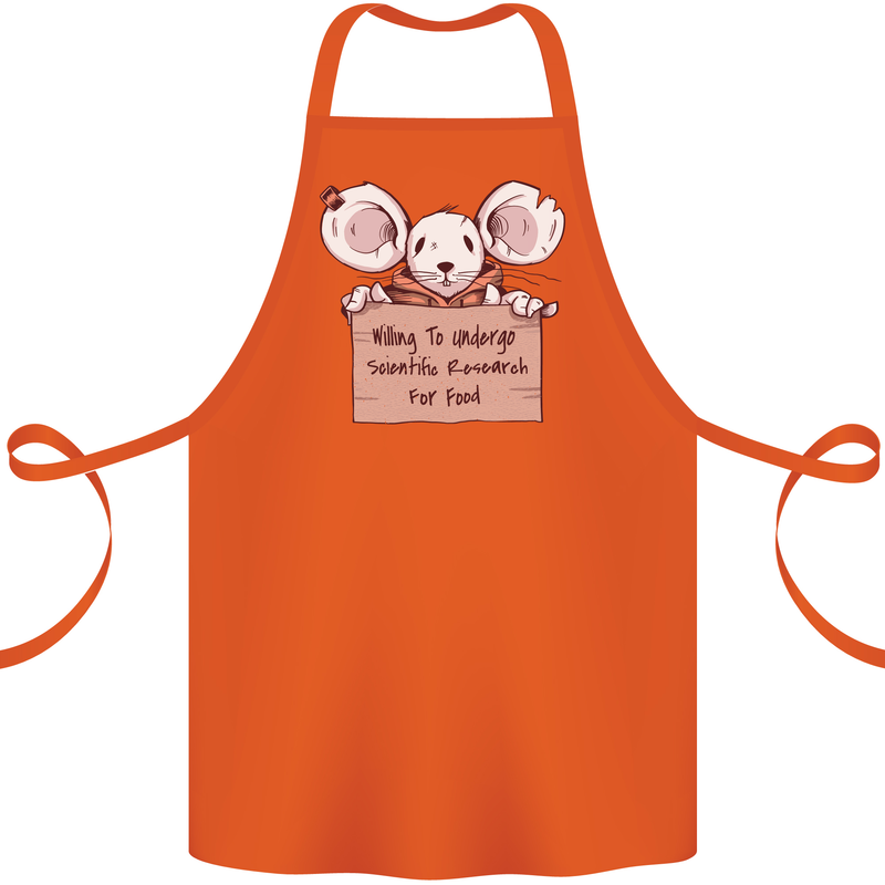 Hungry Mouse Cotton Apron 100% Organic Orange