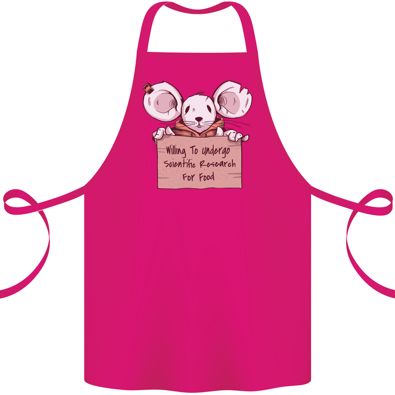 Hungry Mouse Cotton Apron 100% Organic Pink