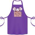 Hungry Mouse Cotton Apron 100% Organic Purple
