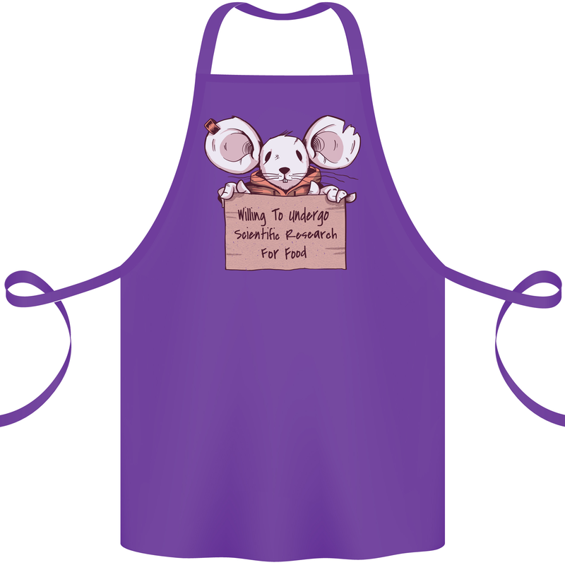 Hungry Mouse Cotton Apron 100% Organic Purple