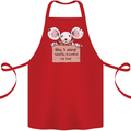 Hungry Mouse Cotton Apron 100% Organic Red