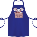 Hungry Mouse Cotton Apron 100% Organic Royal Blue