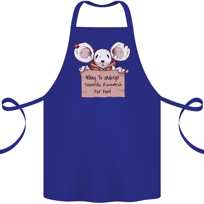 Hungry Mouse Cotton Apron 100% Organic Royal Blue