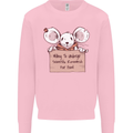 Hungry Mouse Kids Sweatshirt Jumper Light Pink