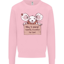Hungry Mouse Kids Sweatshirt Jumper Light Pink
