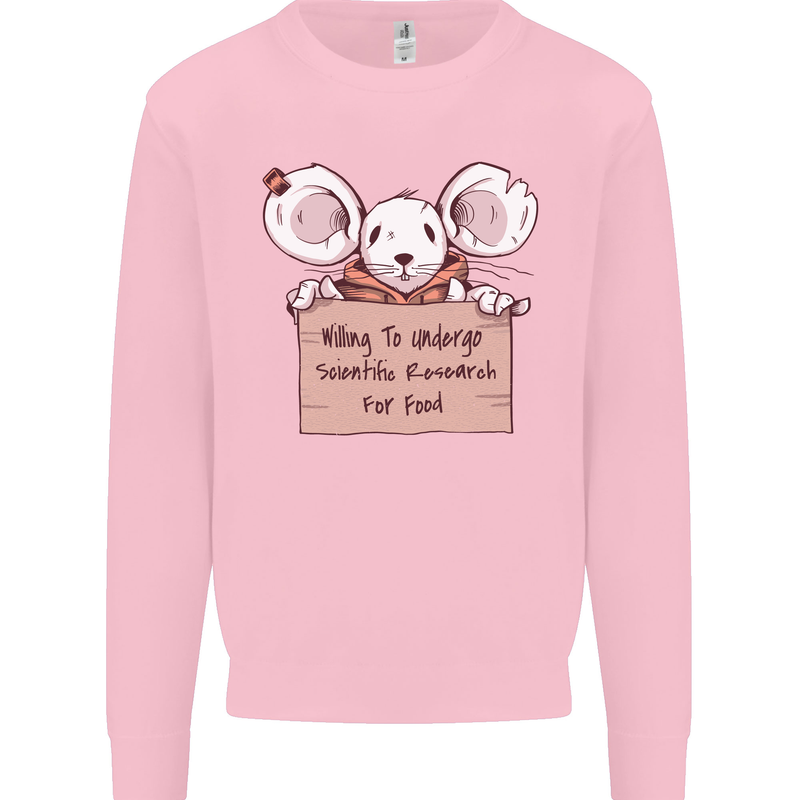 Hungry Mouse Kids Sweatshirt Jumper Light Pink