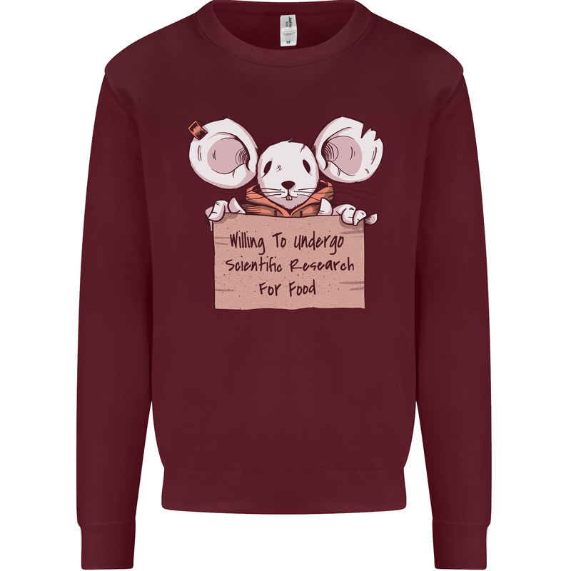 Hungry Mouse Kids Sweatshirt Jumper Maroon