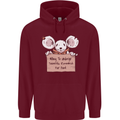 Hungry Mouse Mens 80% Cotton Hoodie Maroon