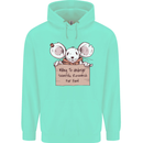 Hungry Mouse Mens 80% Cotton Hoodie Peppermint