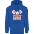 Hungry Mouse Mens 80% Cotton Hoodie Royal Blue