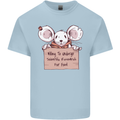 Hungry Mouse Mens Cotton T-Shirt Tee Top Light Blue