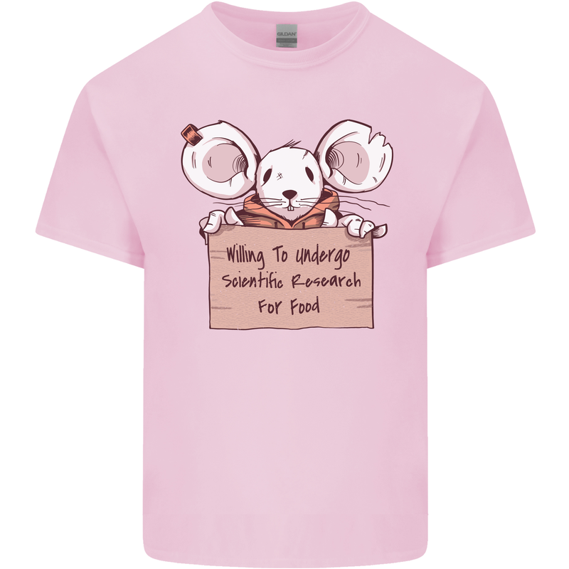 Hungry Mouse Mens Cotton T-Shirt Tee Top Light Pink