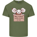 Hungry Mouse Mens Cotton T-Shirt Tee Top Military Green