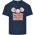 Hungry Mouse Mens Cotton T-Shirt Tee Top Navy Blue