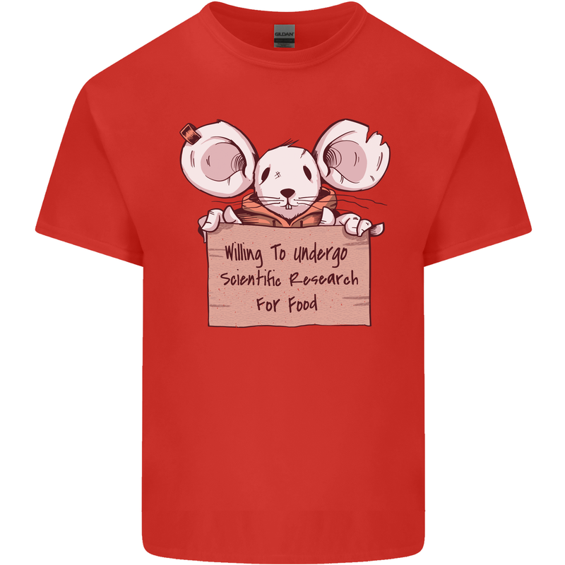 Hungry Mouse Mens Cotton T-Shirt Tee Top Red