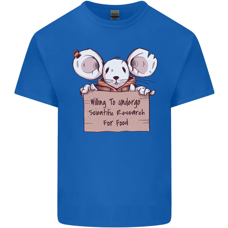 Hungry Mouse Mens Cotton T-Shirt Tee Top Royal Blue