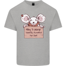 Hungry Mouse Mens Cotton T-Shirt Tee Top Sports Grey