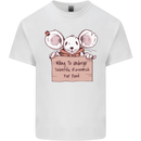 Hungry Mouse Mens Cotton T-Shirt Tee Top White