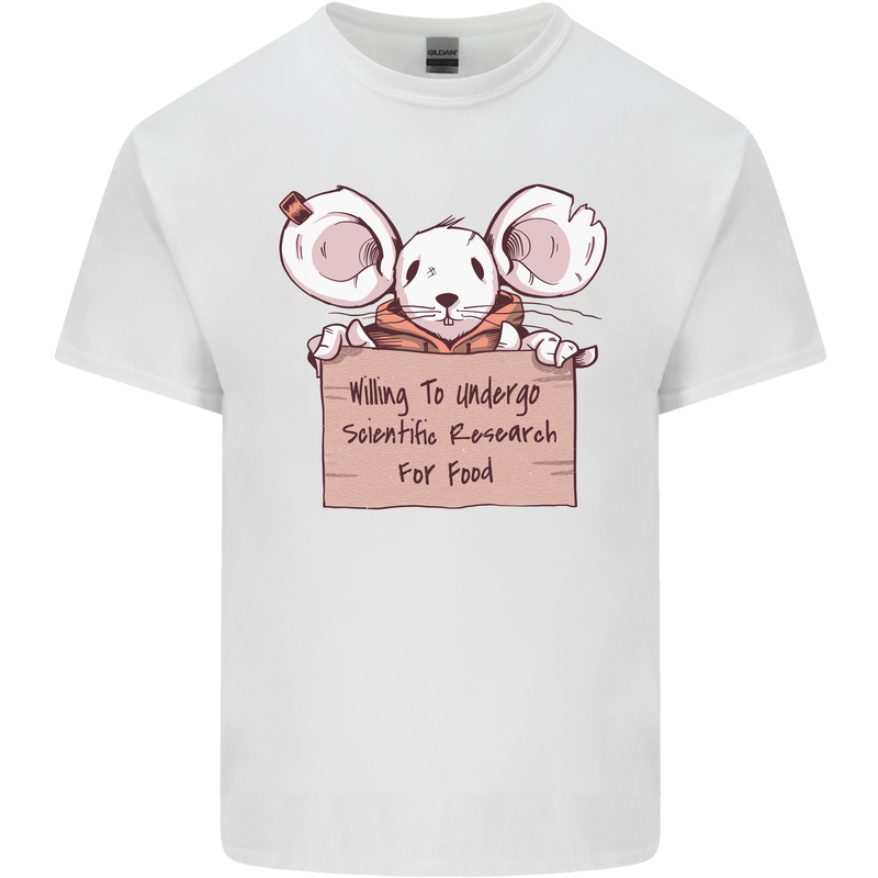 Hungry Mouse Mens Cotton T-Shirt Tee Top White