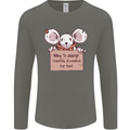 Hungry Mouse Mens Long Sleeve T-Shirt Charcoal