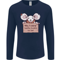 Hungry Mouse Mens Long Sleeve T-Shirt Navy Blue