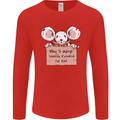 Hungry Mouse Mens Long Sleeve T-Shirt Red