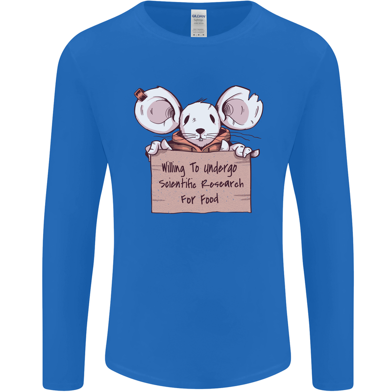 Hungry Mouse Mens Long Sleeve T-Shirt Royal Blue