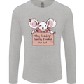 Hungry Mouse Mens Long Sleeve T-Shirt Sports Grey