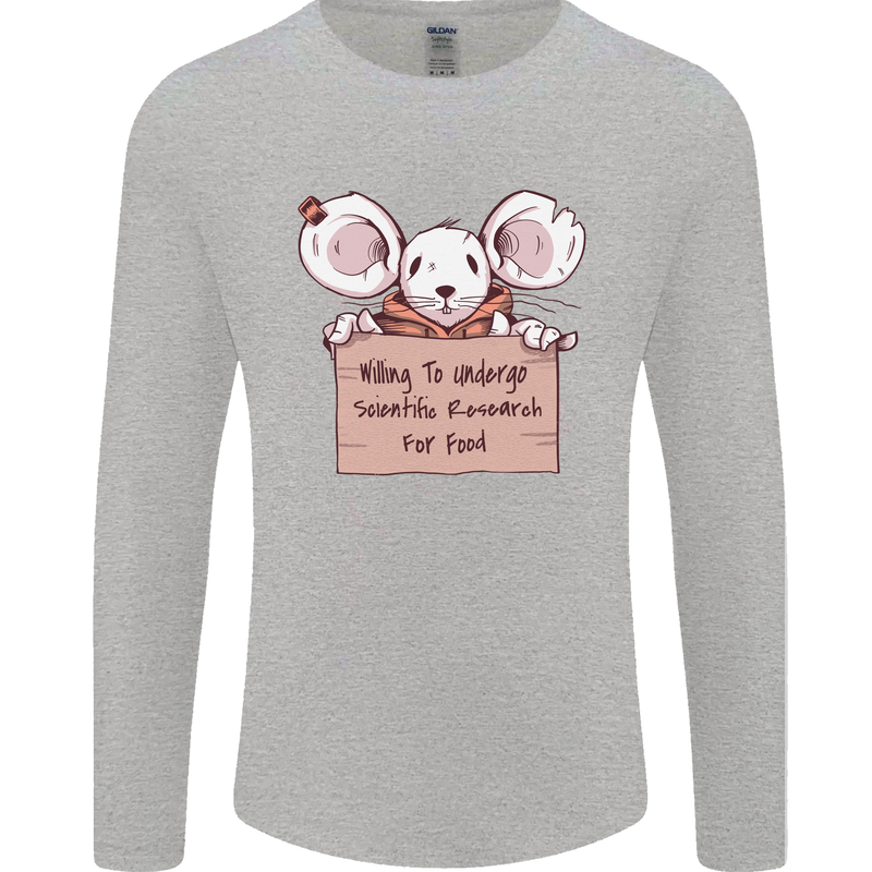 Hungry Mouse Mens Long Sleeve T-Shirt Sports Grey