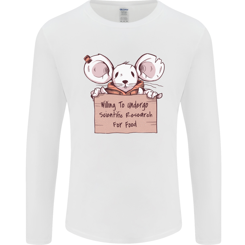 Hungry Mouse Mens Long Sleeve T-Shirt White