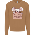 Hungry Mouse Mens Sweatshirt Jumper Caramel Latte