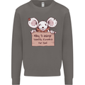 Hungry Mouse Mens Sweatshirt Jumper Charcoal