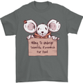 Hungry Mouse Mens T-Shirt 100% Cotton Charcoal