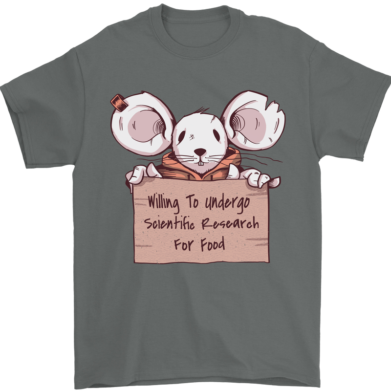 Hungry Mouse Mens T-Shirt 100% Cotton Charcoal