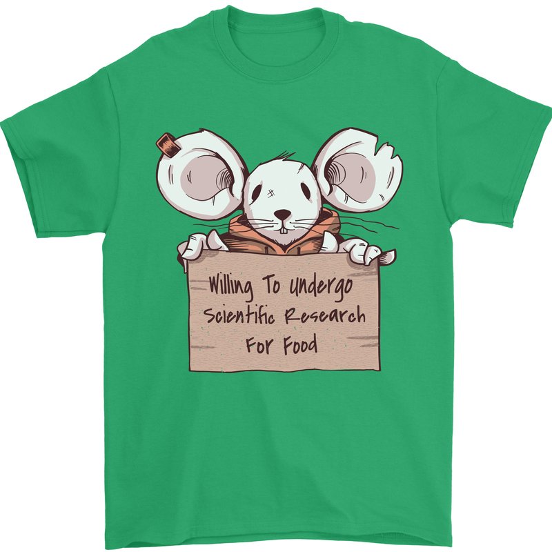 Hungry Mouse Mens T-Shirt 100% Cotton Irish Green