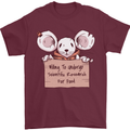 Hungry Mouse Mens T-Shirt 100% Cotton Maroon