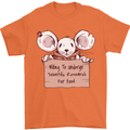 Hungry Mouse Mens T-Shirt 100% Cotton Orange