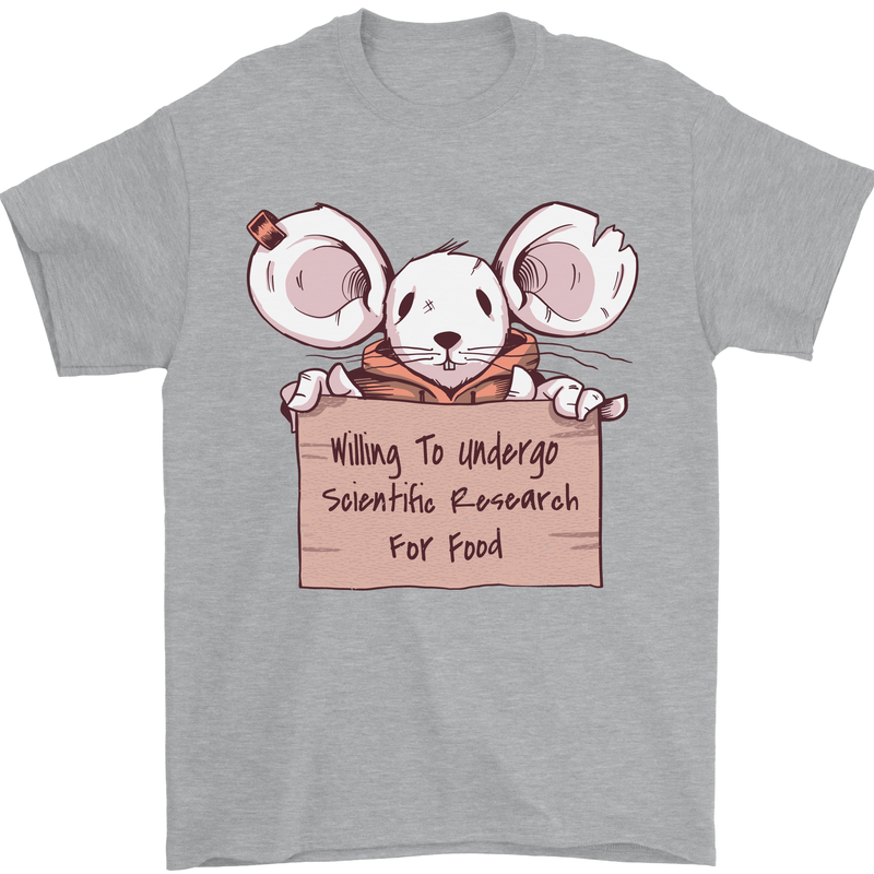 Hungry Mouse Mens T-Shirt 100% Cotton Sports Grey
