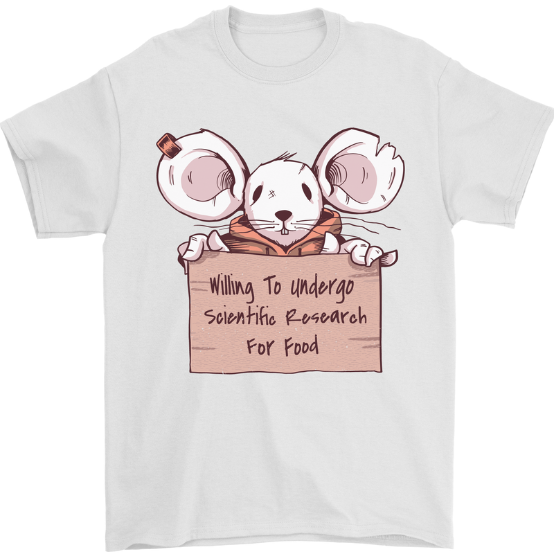 Hungry Mouse Mens T-Shirt 100% Cotton White